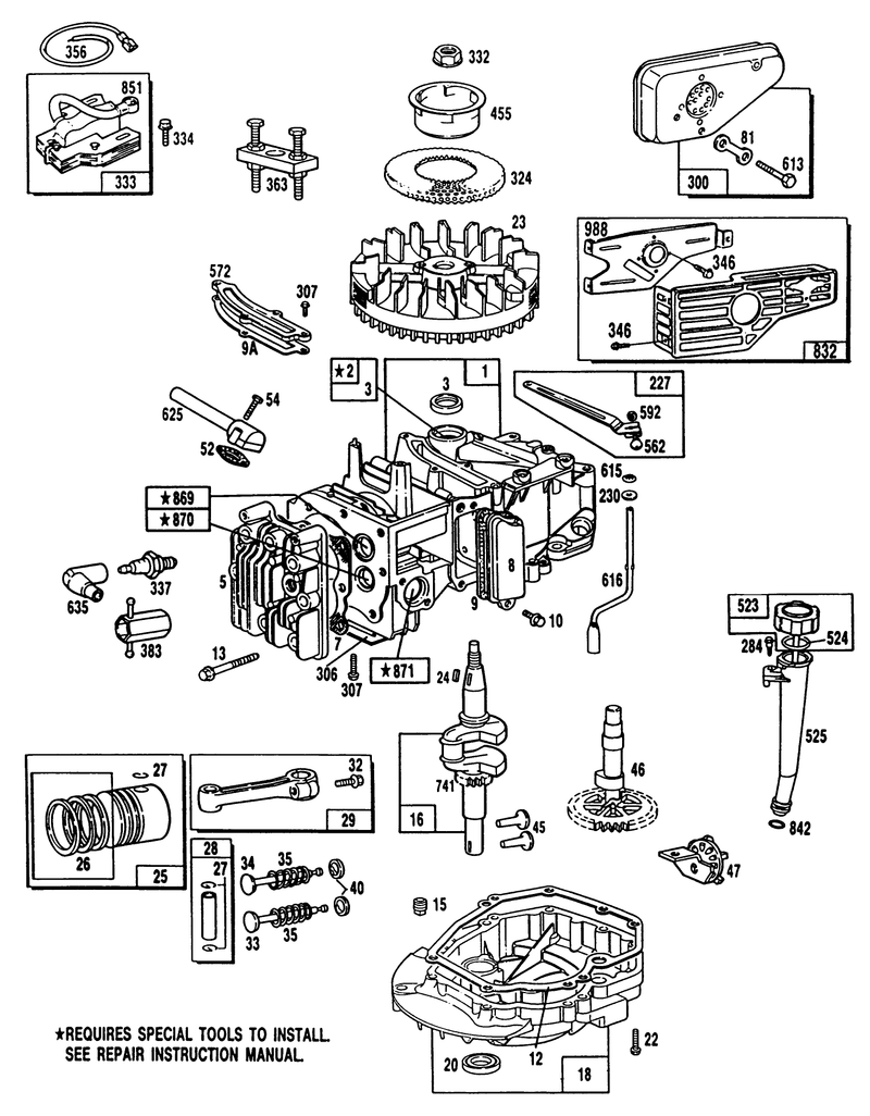 Engine Briggs and Stratton Model No 122702 0142 01