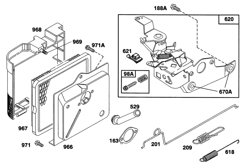 Engine Briggs and Stratton Model 122702 0182 01