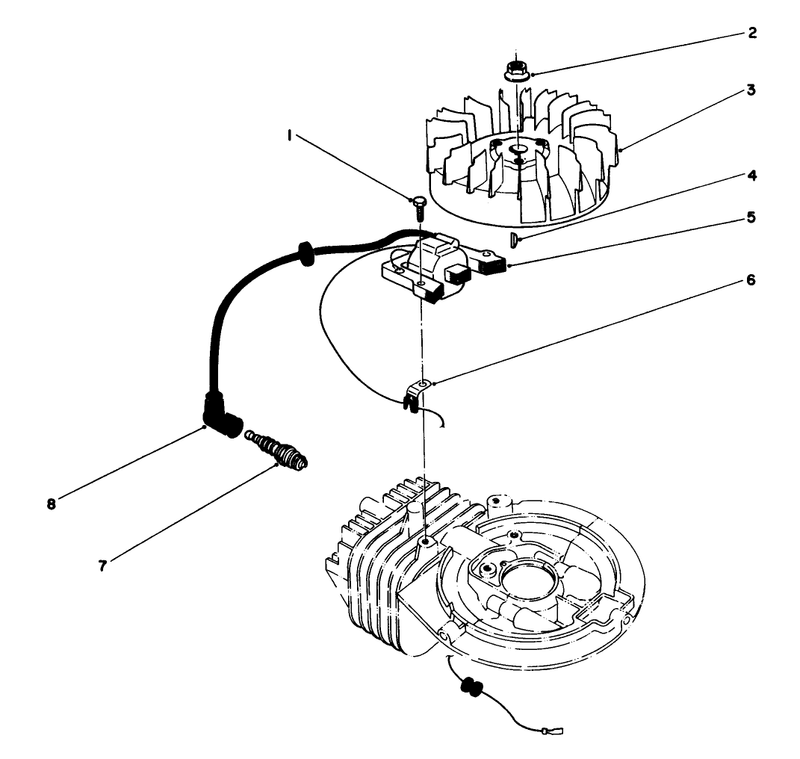 Flywheel and Magneto Assembly engine Model No 47pk9