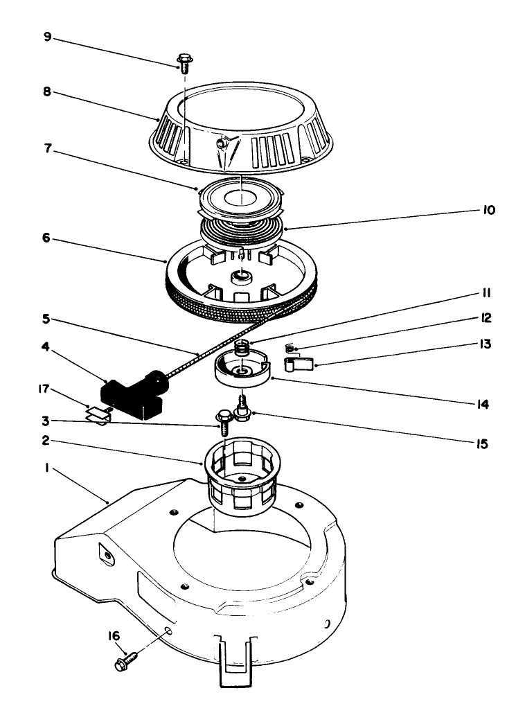 Recoil Assembly engine Model No 47pk9