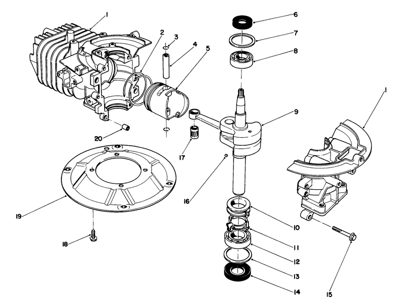 Crank Shaft Assembly model No 47pl0 6