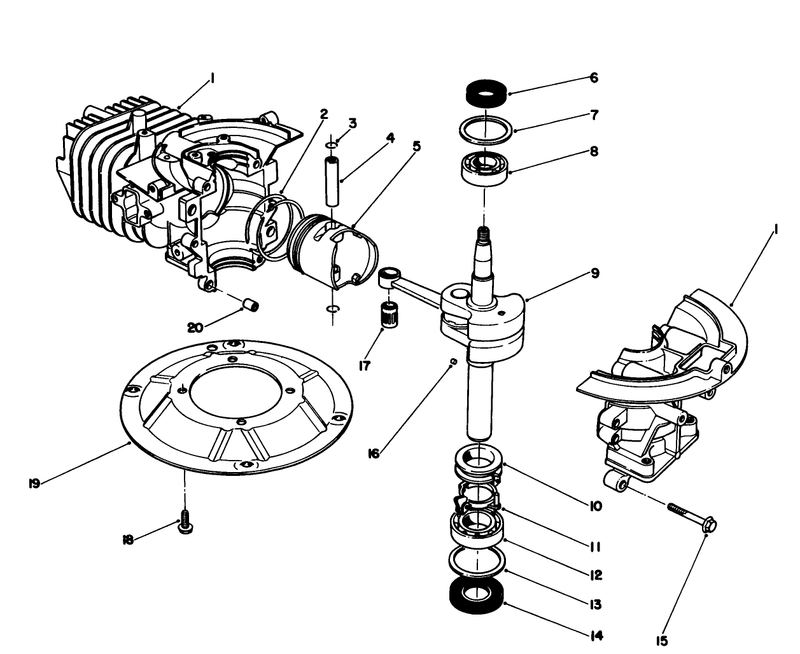 Crank Shaft Assembly model No 47pm1 6
