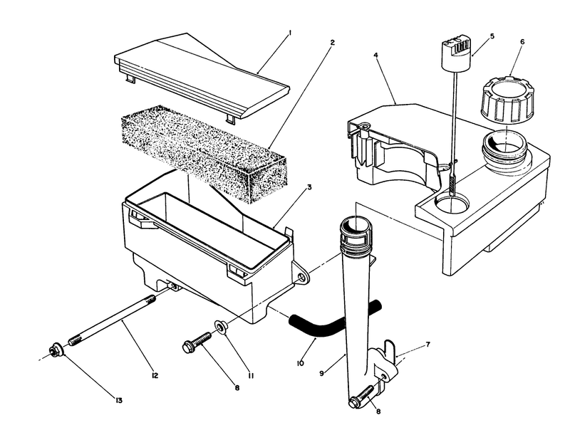 Air Cleaner and Fuel Tank Assembly model No Vmk9