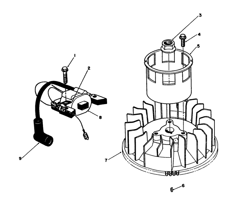 Magneto and Flywheel Assembly model No Vmk9