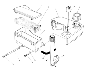 Air Cleaner and Fuel Tank Assembly Model No Vmk9
