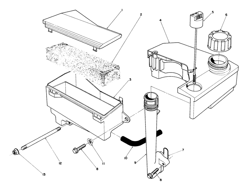Air Cleaner and Fuel Tank Assembly model No Vml0 7