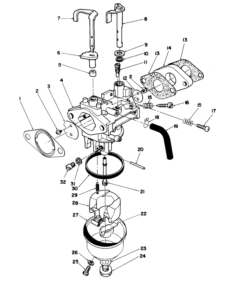 Carburetor Assembly model No Vml0 7