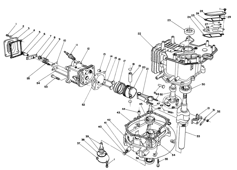 Crankcase Assembly model No Vml0 7