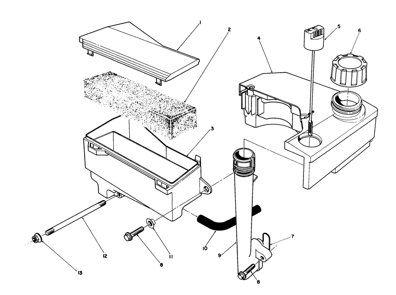 Air Cleaner and Fuel Tank Assembly model No Vml0 7