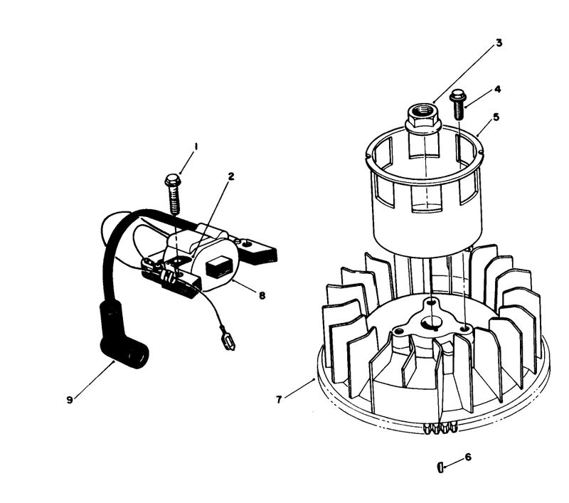 Magneto and Flywheel Assembly model No Vml0 7