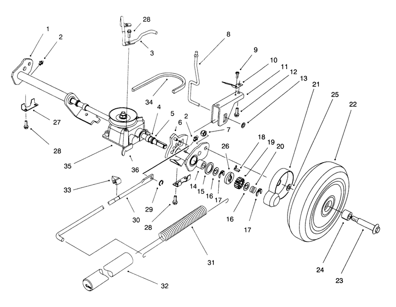 S P Rear Axle Assembly