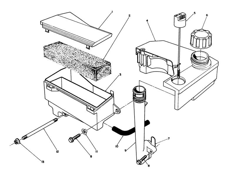 Air Cleaner and Fuel Tank Assembly model No Vmk9