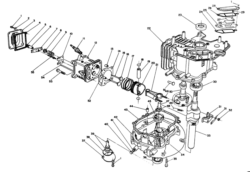 Crankcase Assembly continued model No Vmk9
