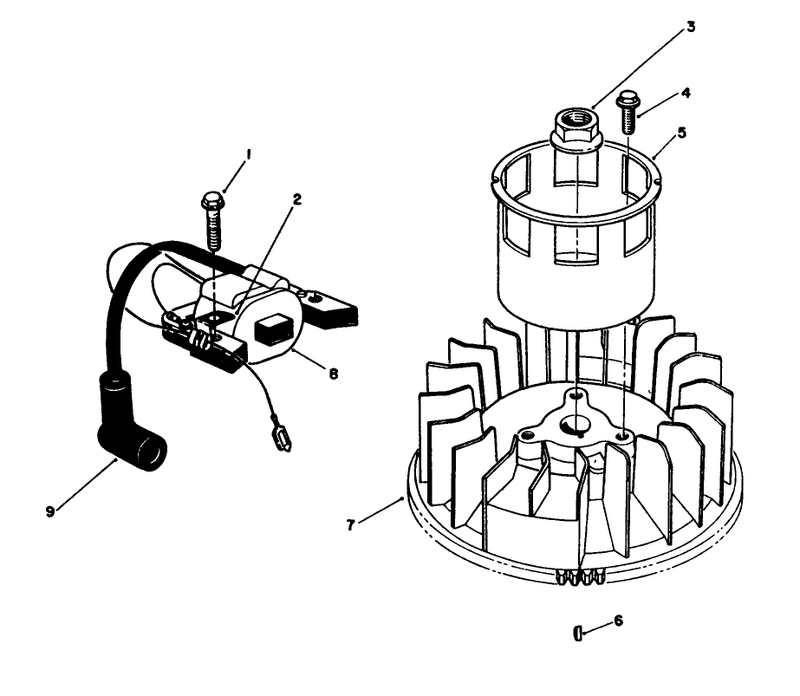 Magneto and Flywheel Assembly model No Vmk9