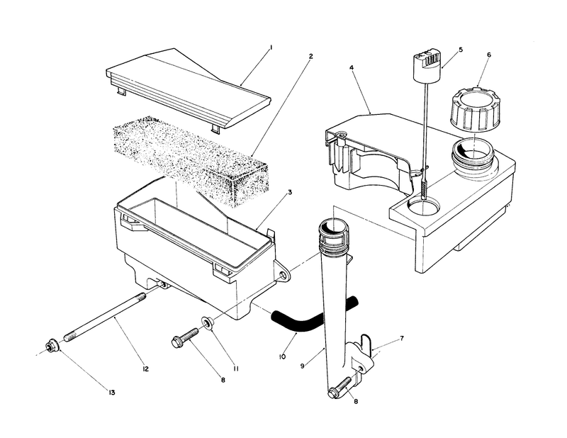Air Cleaner and Fuel Tank Assembly model No Vmk9 5