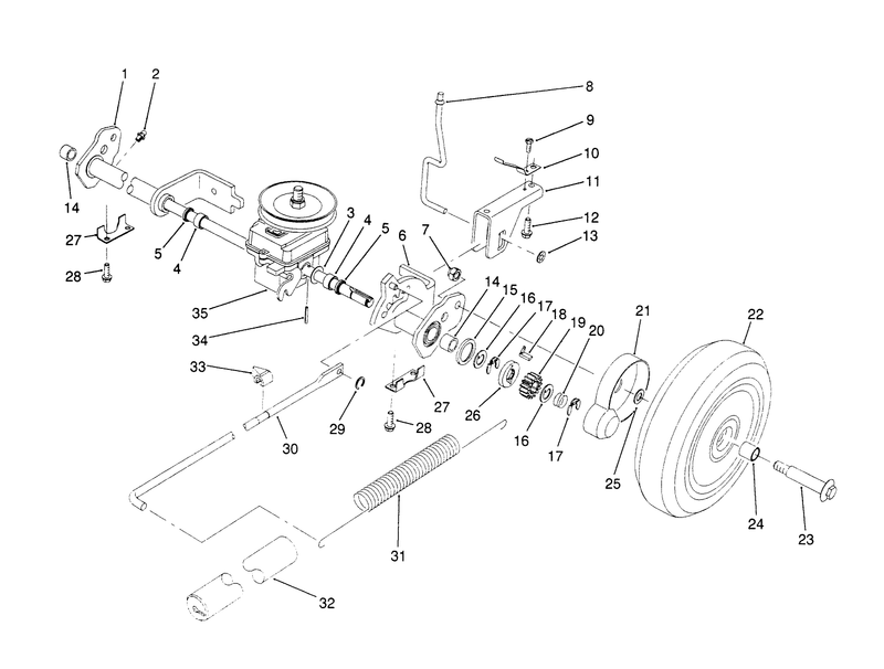 S P Rear Axle Assembly
