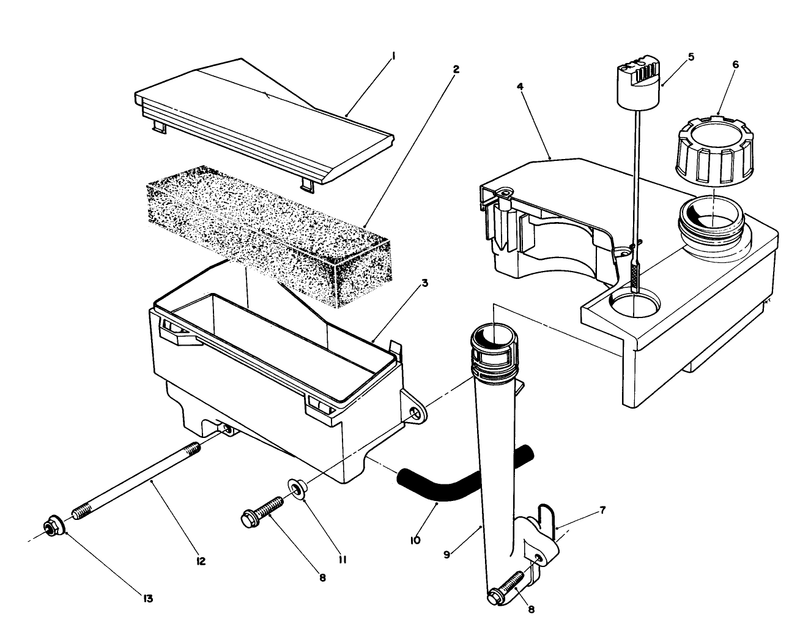 Air Cleaner and Fuel Tank Assembly model No Vml0 5