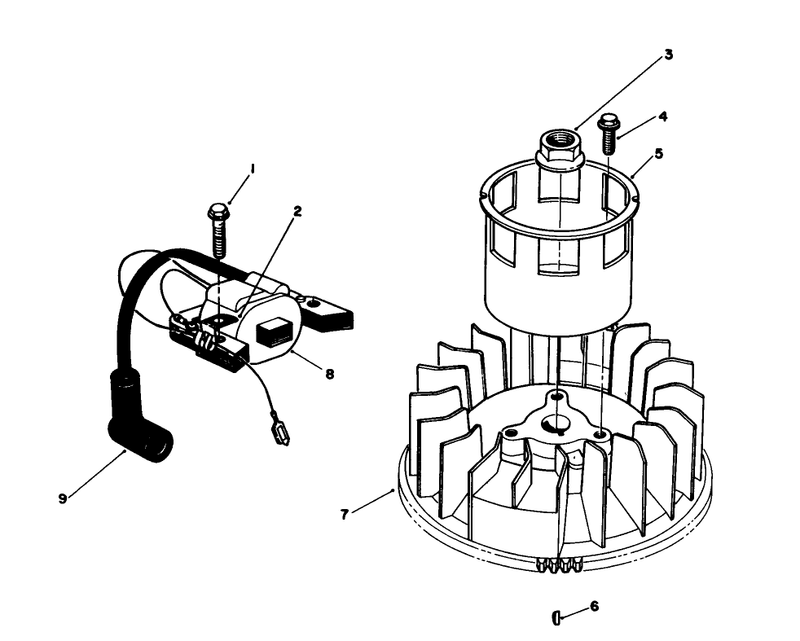 Magneto and Flywheel Assembly model No Vml0 5