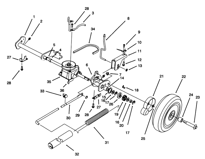 S P Rear Axle Assembly