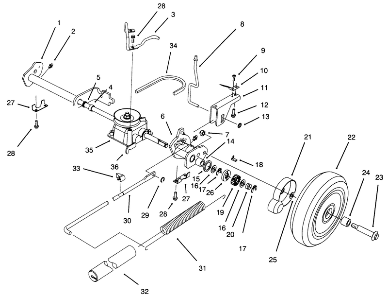 Sp Rear Axle Assembly