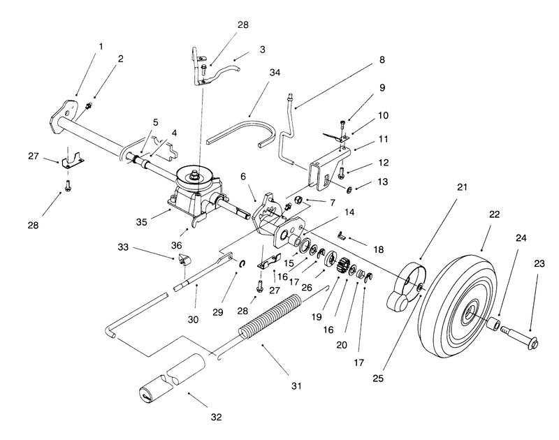 S P Rear Axle Assembly