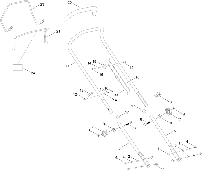 Handle Bar and Controls Assembly