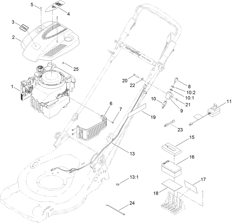 Engine and Electrial Assembly