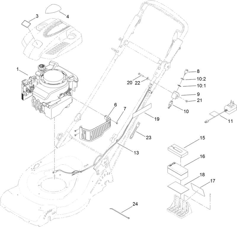 Engine and Electrical Assembly