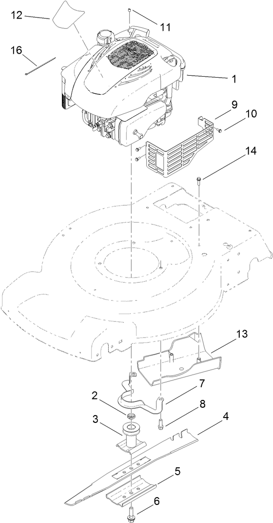 Engine and Blade Assembly