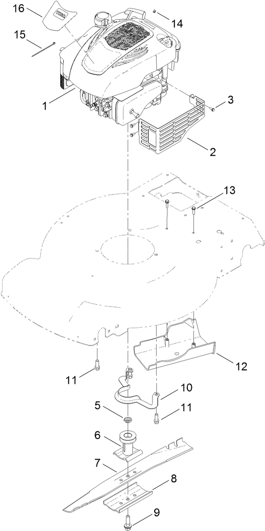 Engine and Blade Assembly