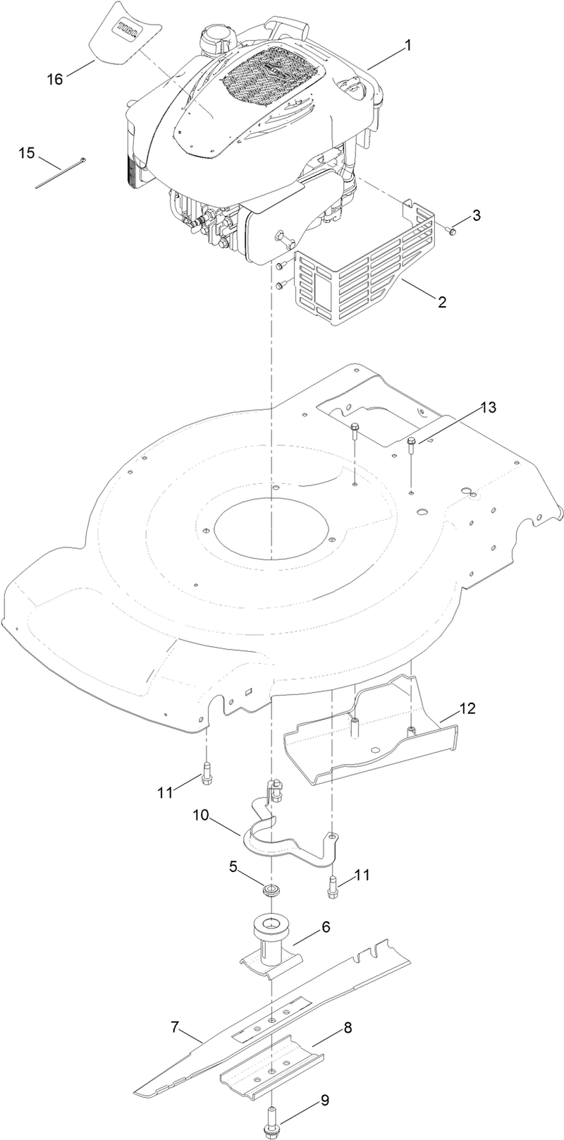Engine and Blade Assembly
