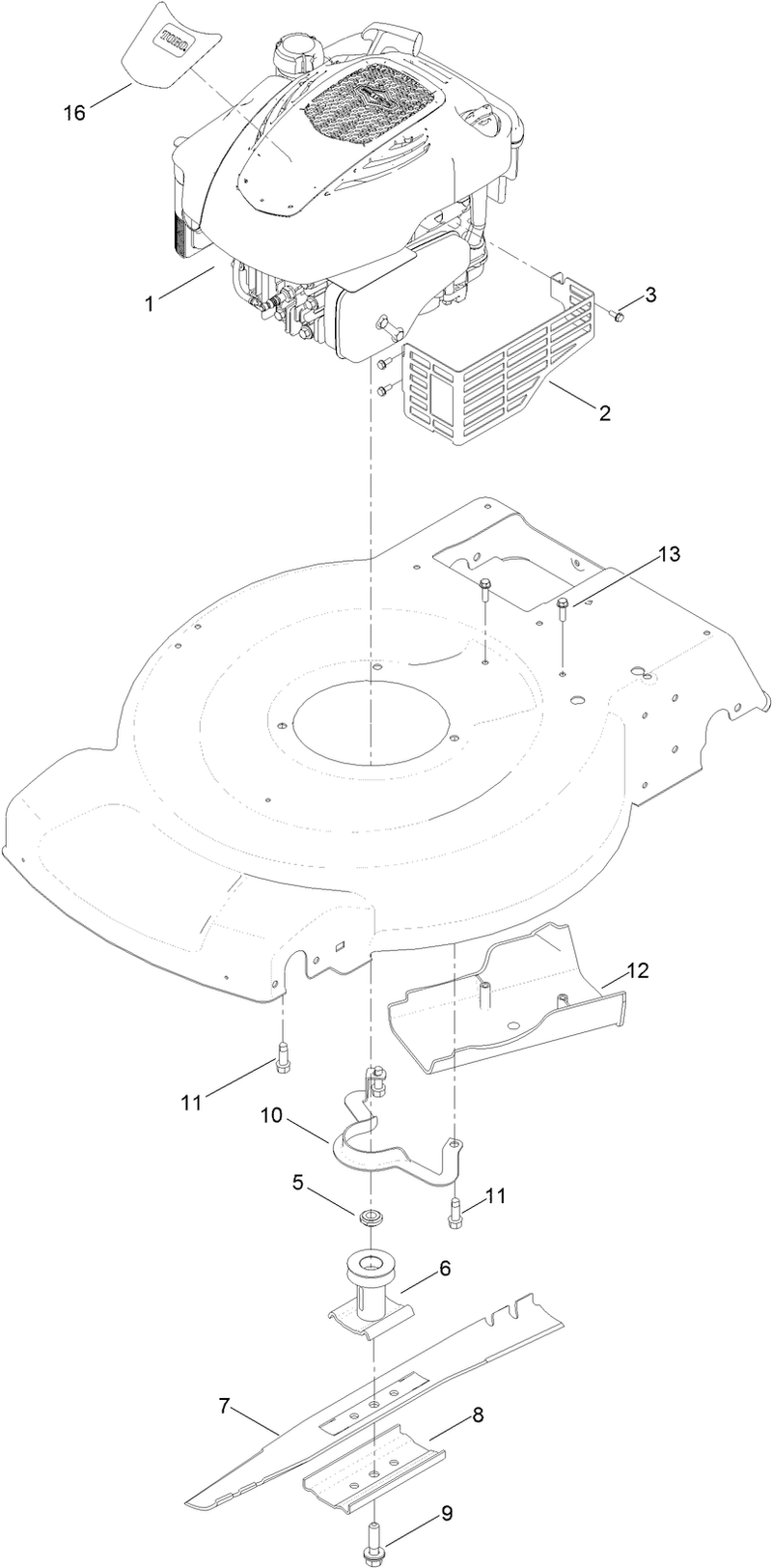 Engine and Blade Assembly