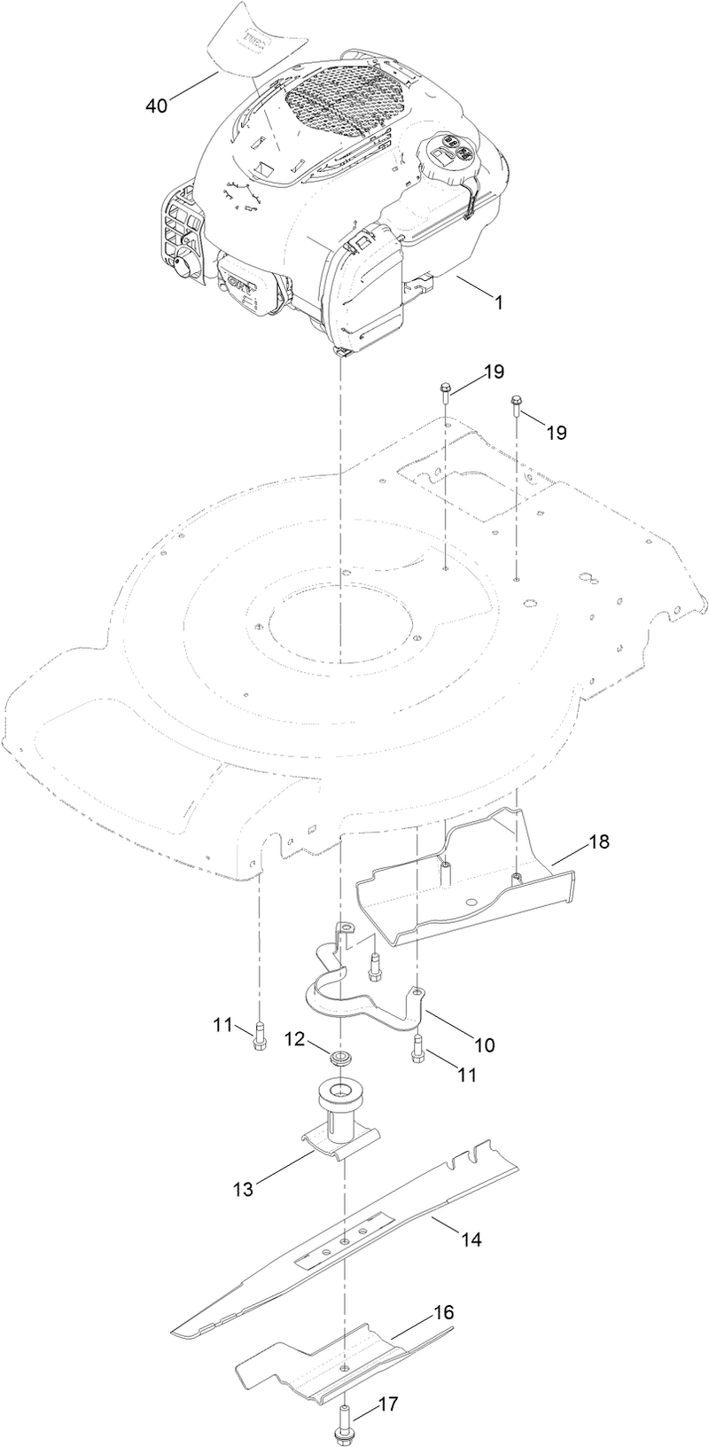 Engine and Blade Assembly