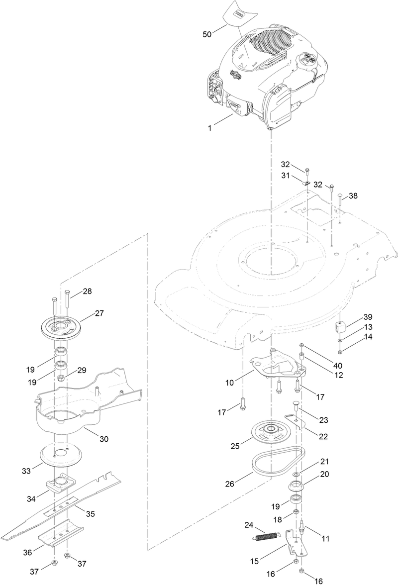 Engine and Blade Assembly