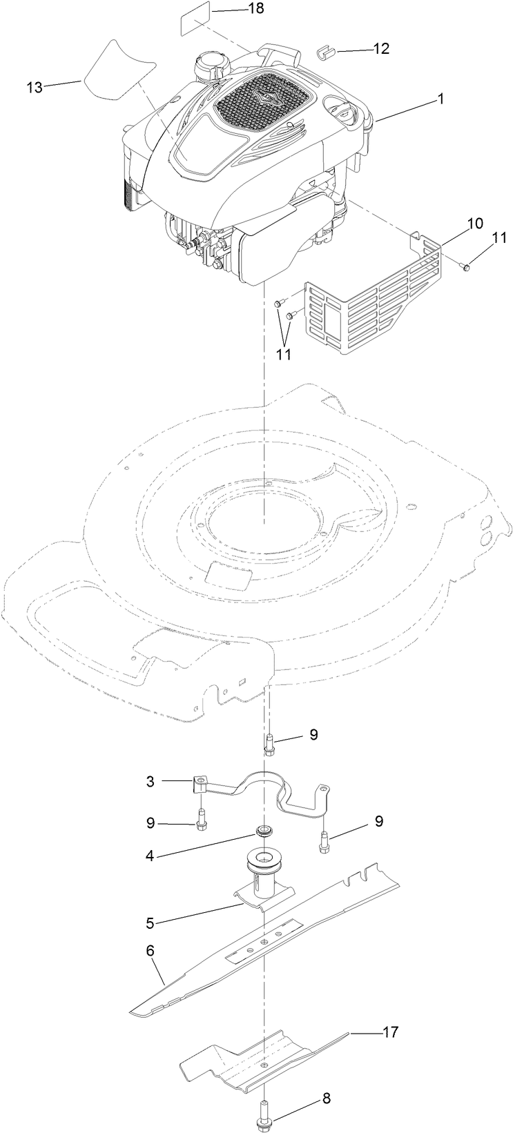 Engine and Blade Assembly