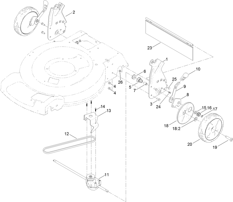 Height of Cut and Rear Wheel Assembly