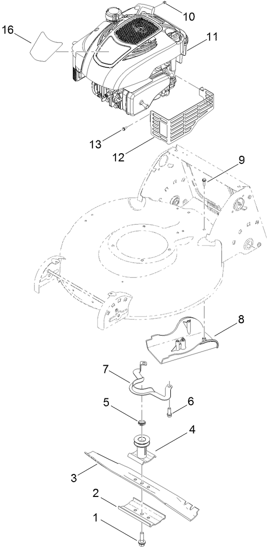 Engine and Blade Assembly