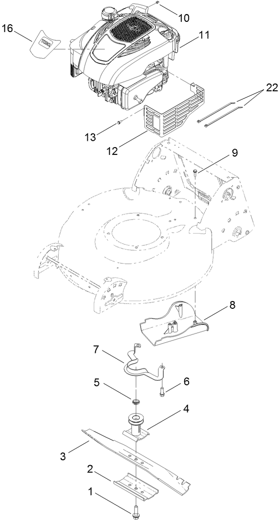 Engine and Blade Assembly