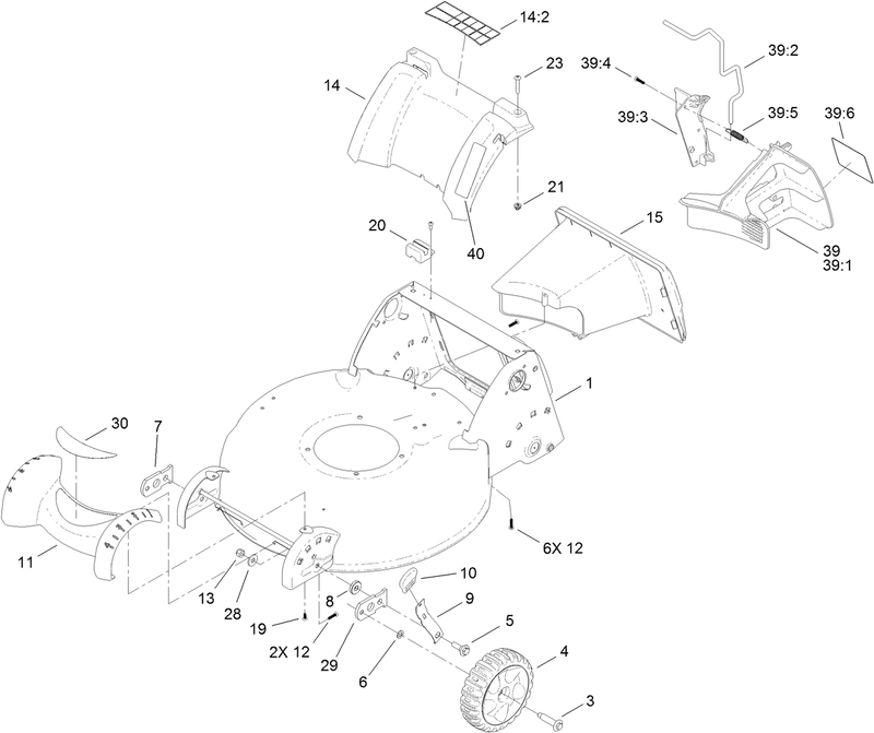 Housing Front Wheel and Rear Door Assembly