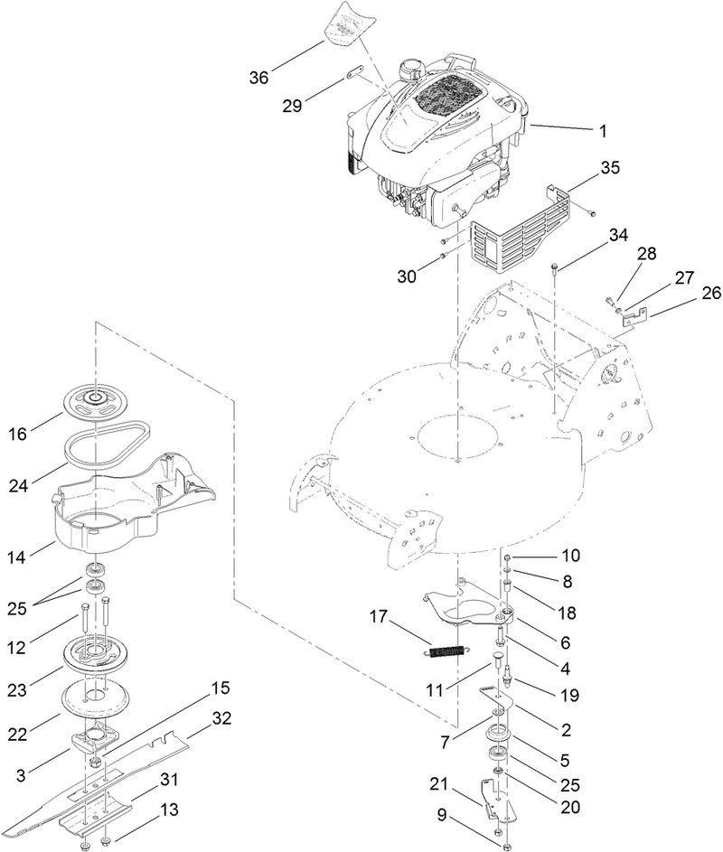 Engine Brake and Blade Assembly