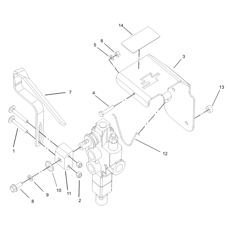 Auxiliary Valve Control Lever Assembly