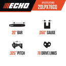 Echo 20LPX78CQ 20" Chainsaw Chain