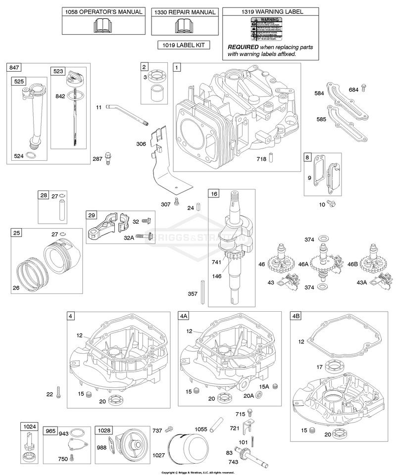 Camshaft, Crankshaft, Cylinder, Engine Sump, Lubrication, Piston Group