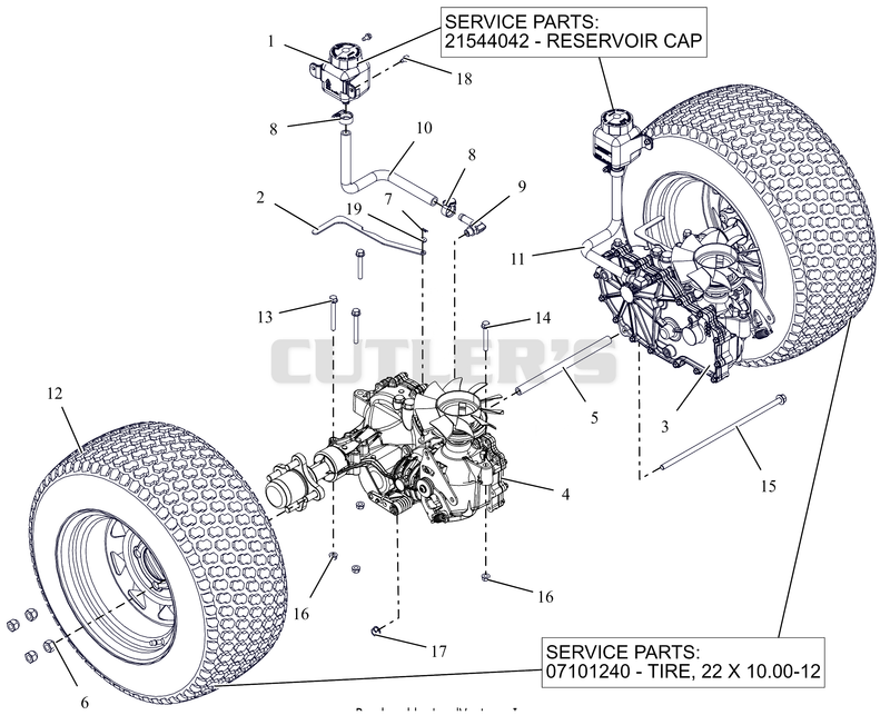 Rear Tires And Transaxles - 48"