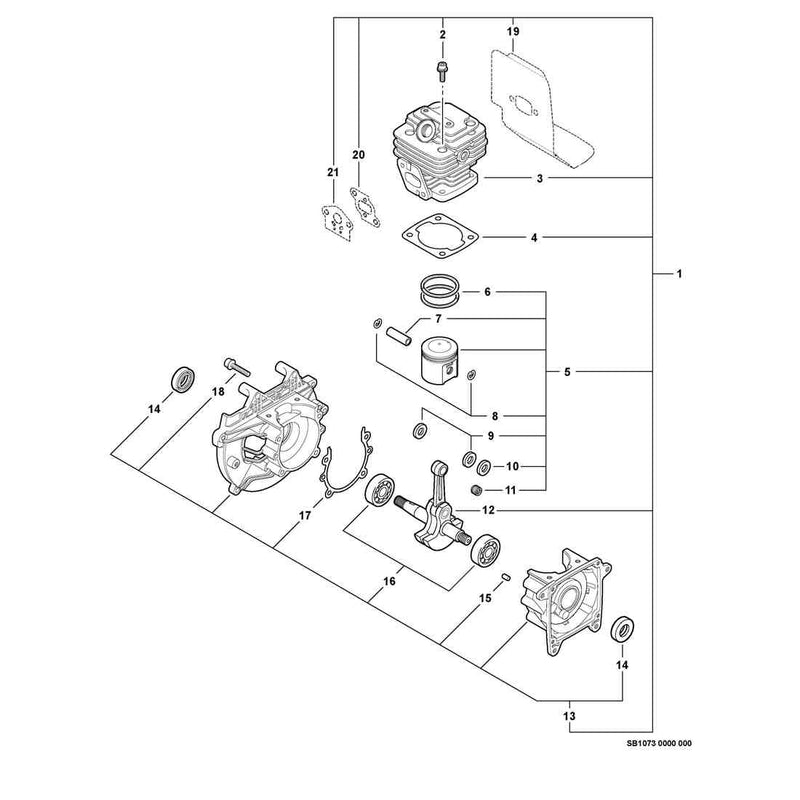 Engine, Short Block -- SB1073