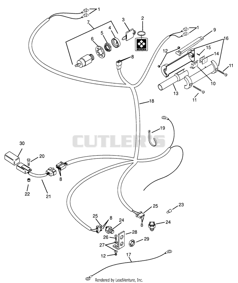 Electrical System - 15 H.P. Units (Recoil Start)