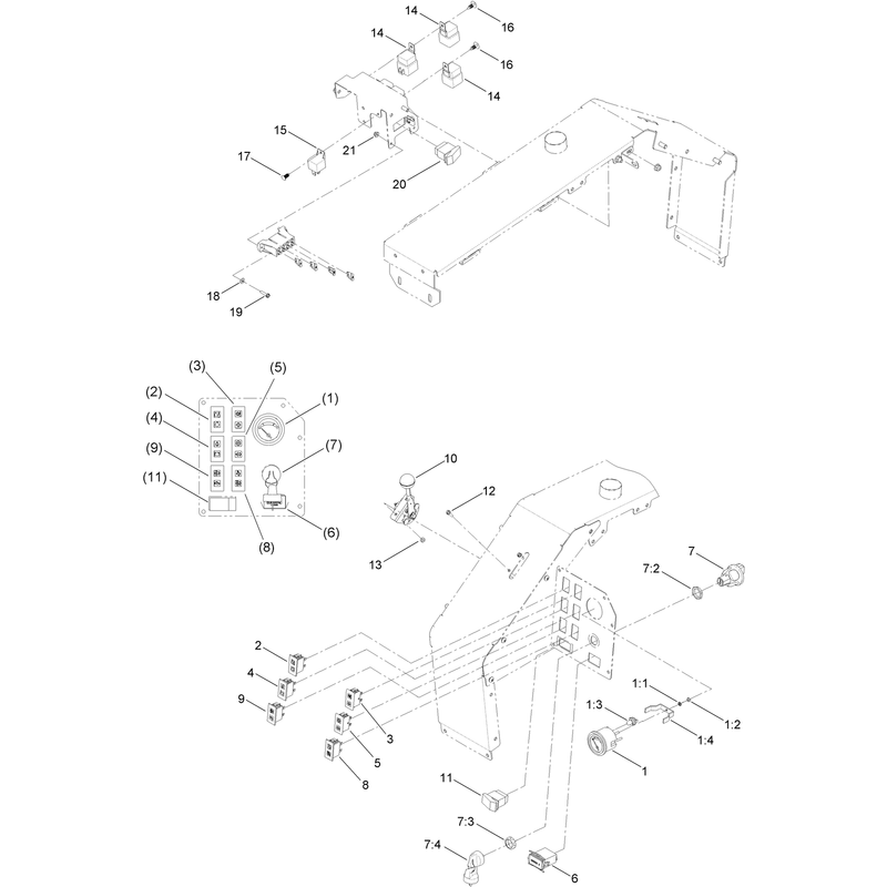 Electrical Relay, Lamp and Switch Assembly