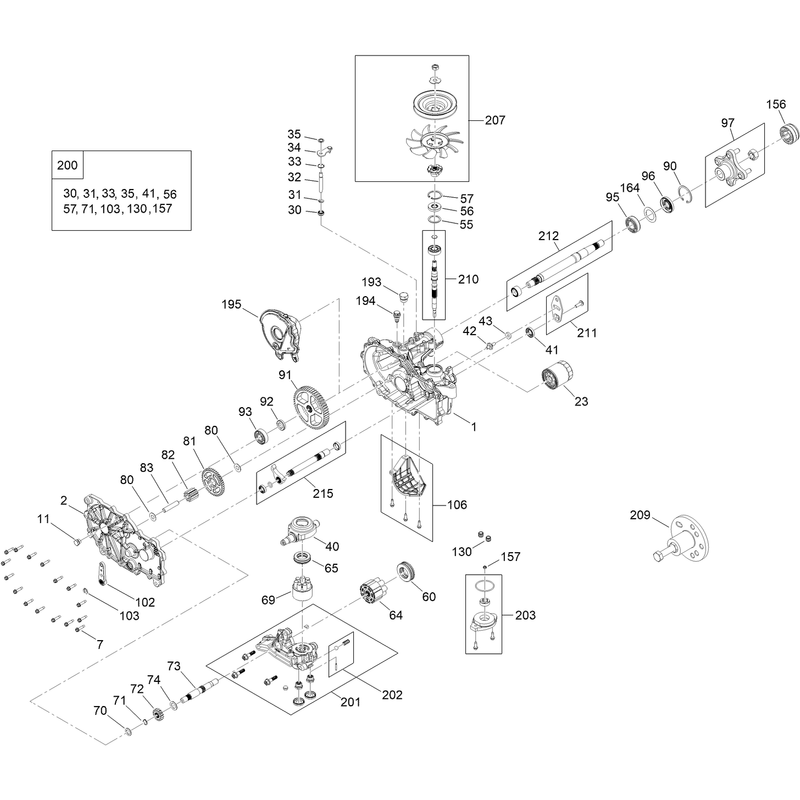 LH Hydro Transmission Assembly No. 147-2860