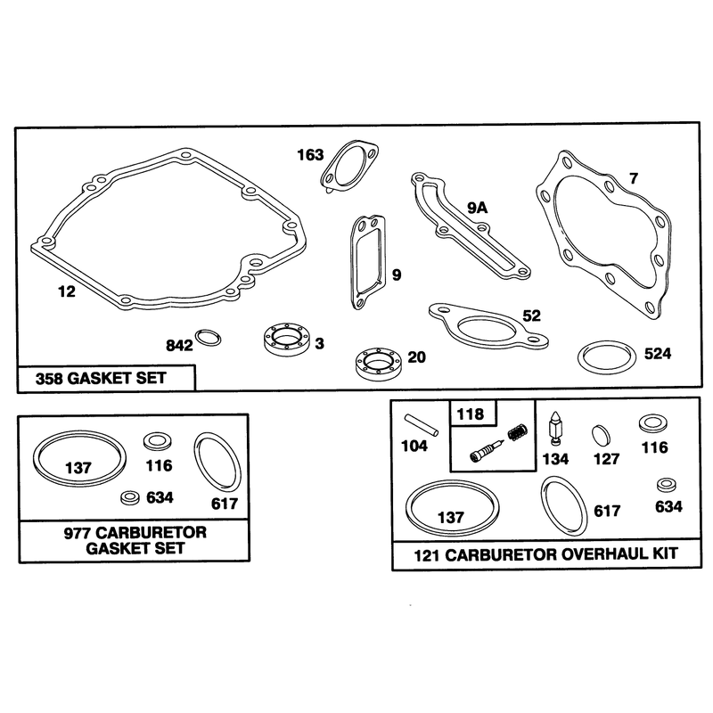 Engine Briggs and Stratton Model 124707-3185-01
