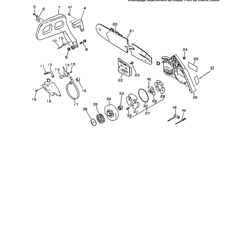 Clutch, Cutting Attachment, Chain Brake,Tools